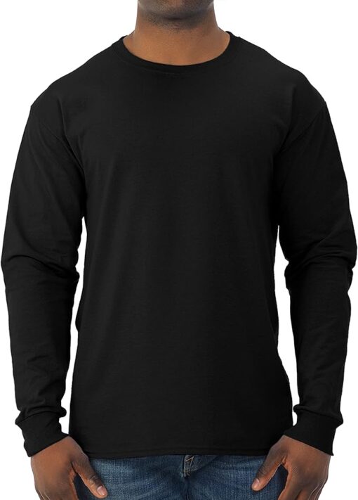 Jerzees Men's Dri-Power Cotton Blend Long Sleeve Tees, Moisture Wicking, Odor Protection